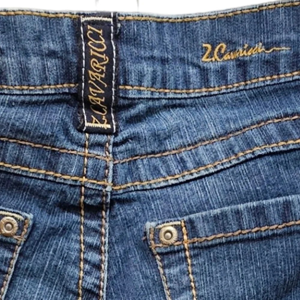 Z. Cavaricci Girls Denim Shorts Size 12 | Dark Wash Jean Bermuda Shorts - Picture 8 of 10